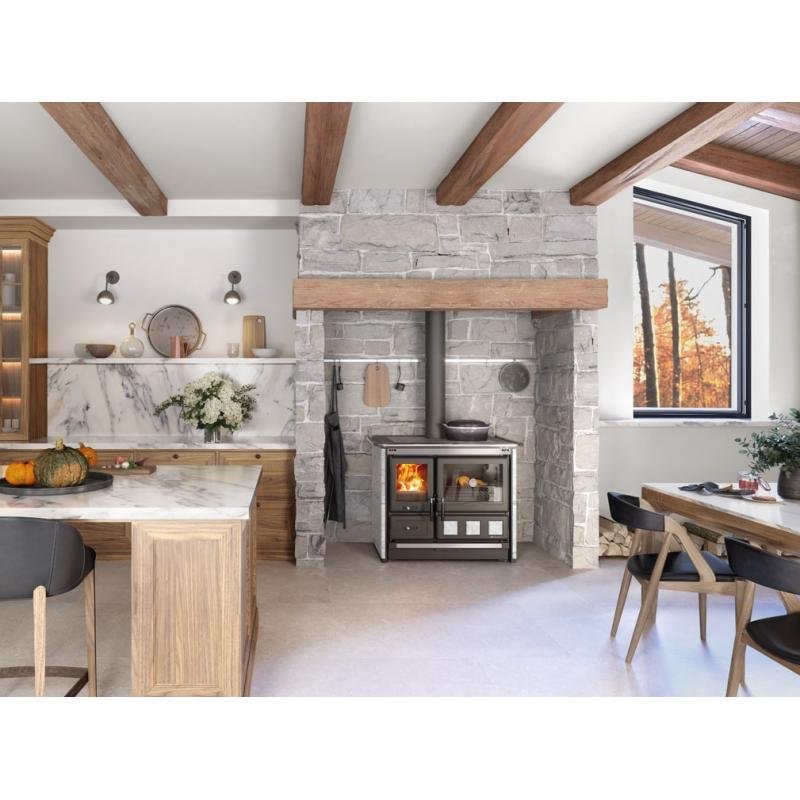 Cuisinière à bois raccordable en pierre - LA NORDICA Rosa XXL 5.0 Petra 11 kW – Image 3