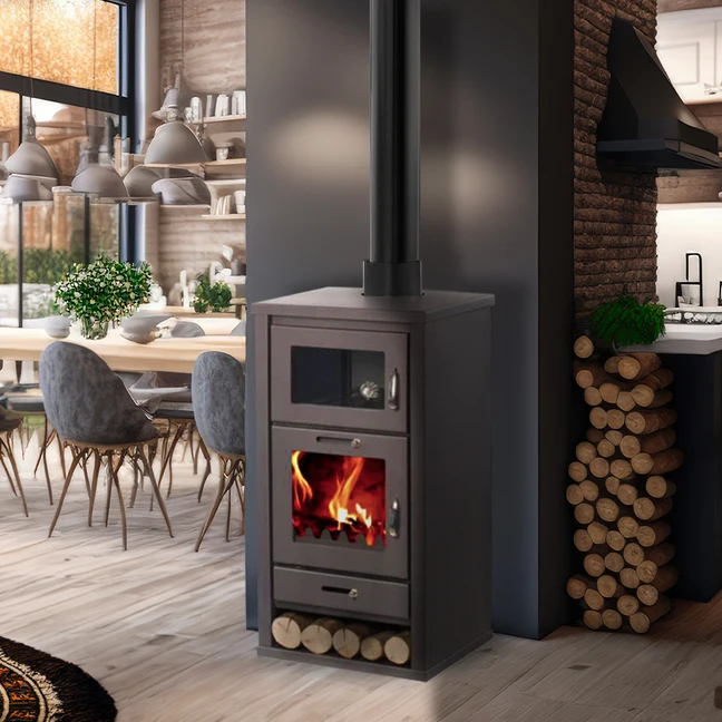Poêle à bois avec four - BELLEZA DELUXE F - 11kW